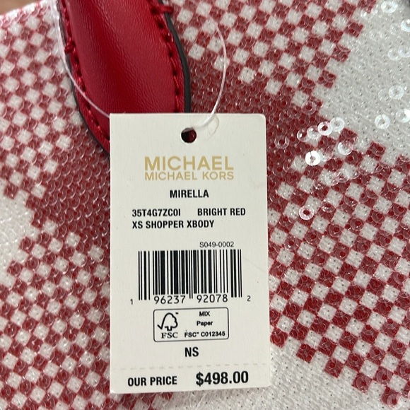 Michael Kors Mirella Extra-Small Logo Crossbody XBODY Shopper Bag
Bright Red - Picture 8 of 16